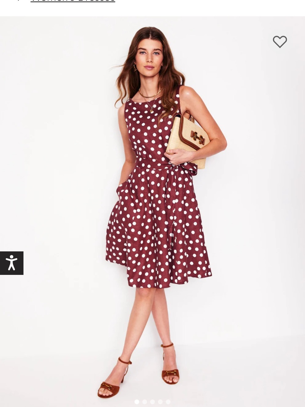 Boden Anya Dress - Polka Dot Sleeveless Fit & Flare Dress